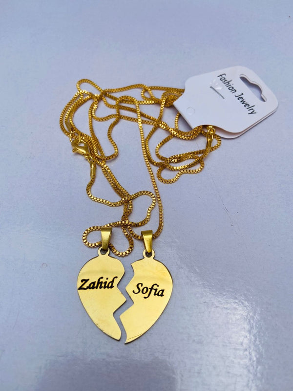 Broken heart couple locket – photo 3