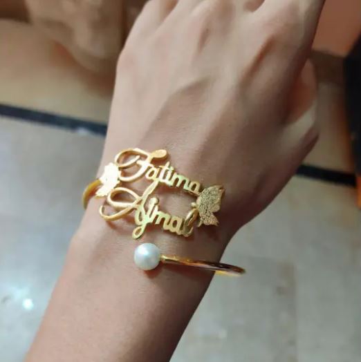 Customize name bangle for girls by Creative Sparks – photo 2