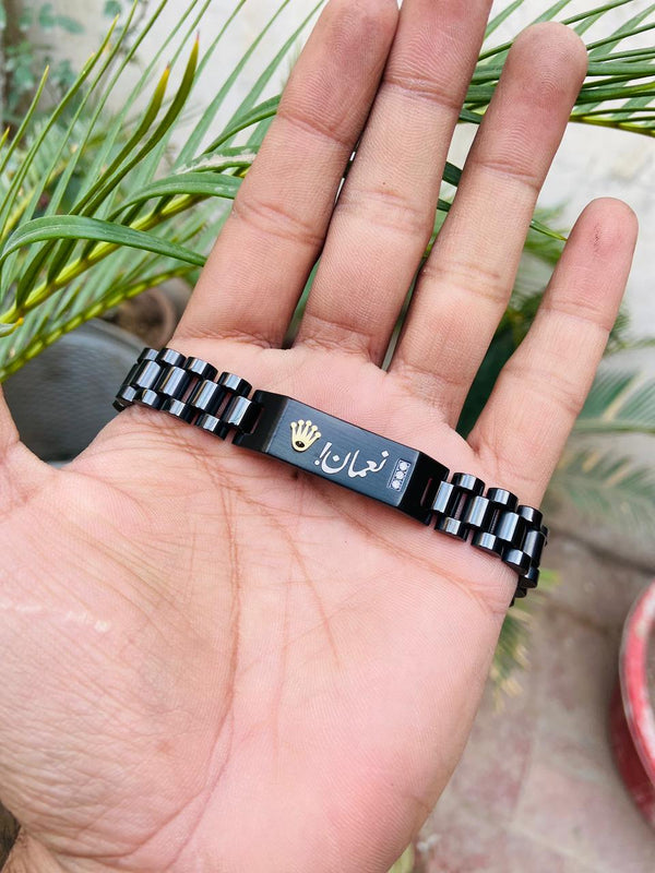 Engraved name bracelet with date – photo 3
