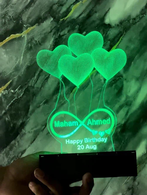 Personalized 3D LED light lamp – photo 2