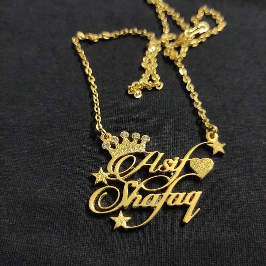 Customized double or single name necklace by Creative Sparks