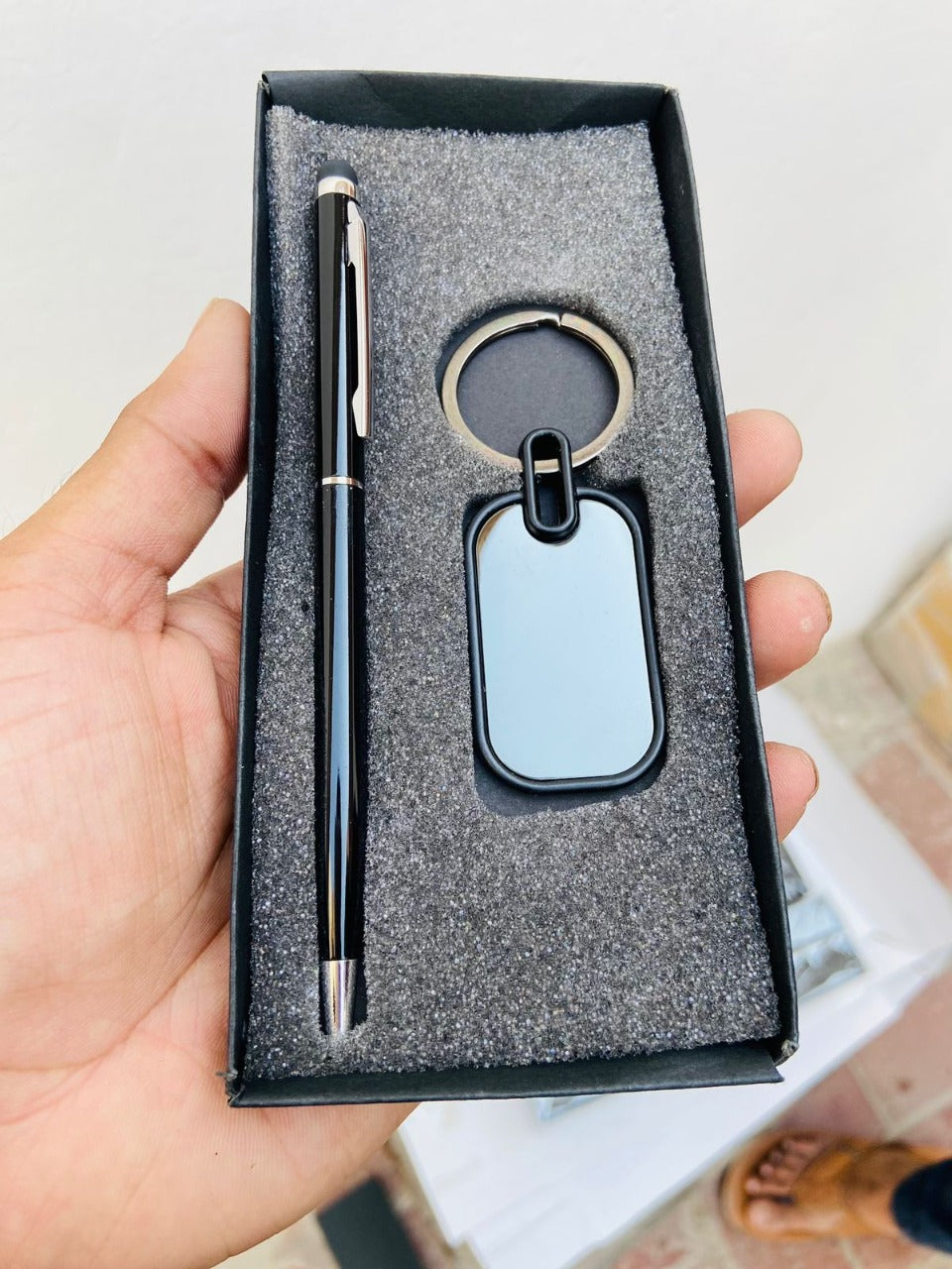 Black name stylus pen with keychain by Creative Sparks – photo 2