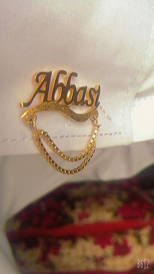 Customize name cufflinks with chain
