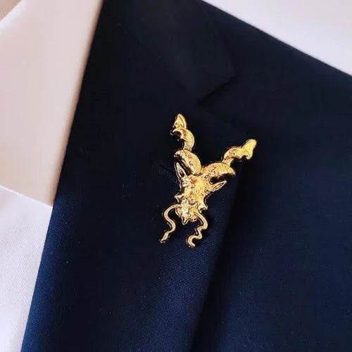 Markhor antique lapel pin and coat pin