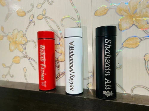 Customize name temperature water bottle
