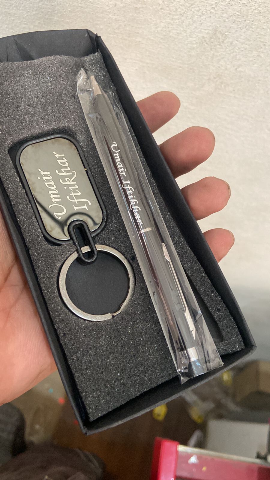 Black name stylus pen with keychain by Creative Sparks – photo 3