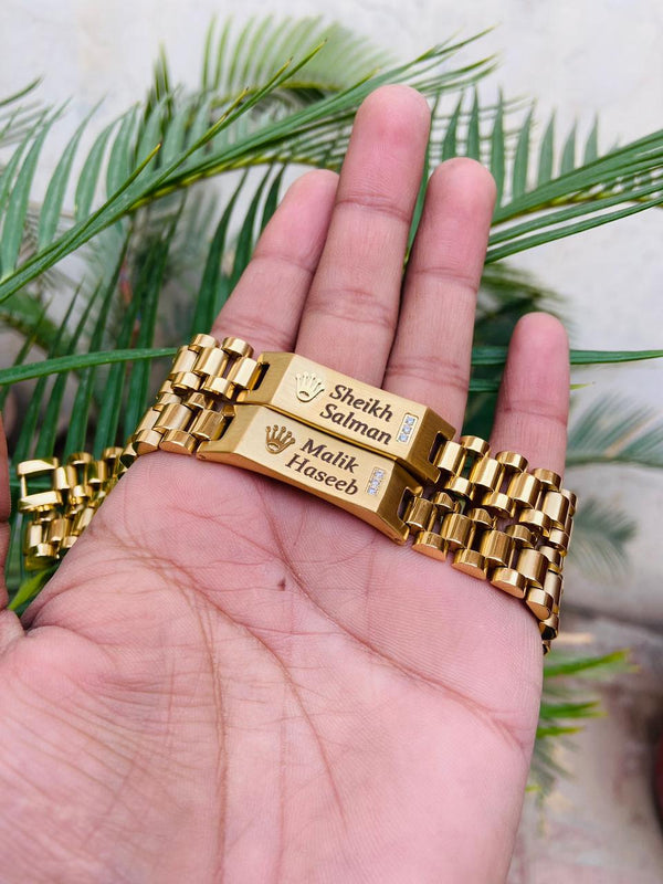 Engraved name bracelet with date – photo 2