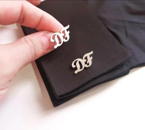 Two-word engraved cufflinks by Creative Sparks