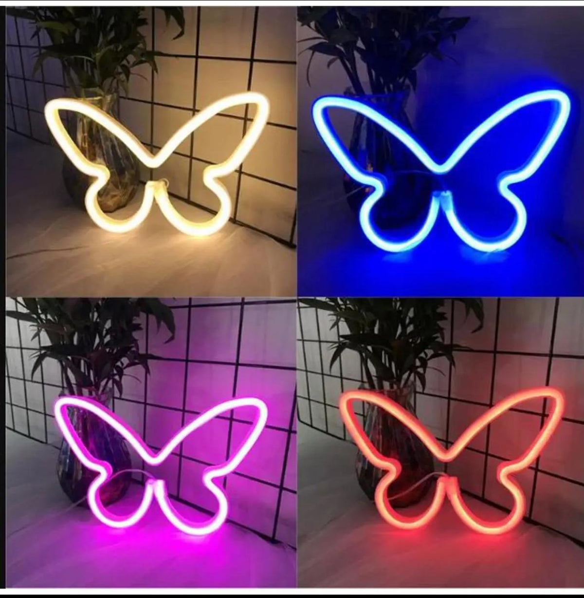 Butterfly neon sign board