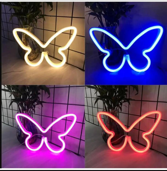 Butterfly neon sign board