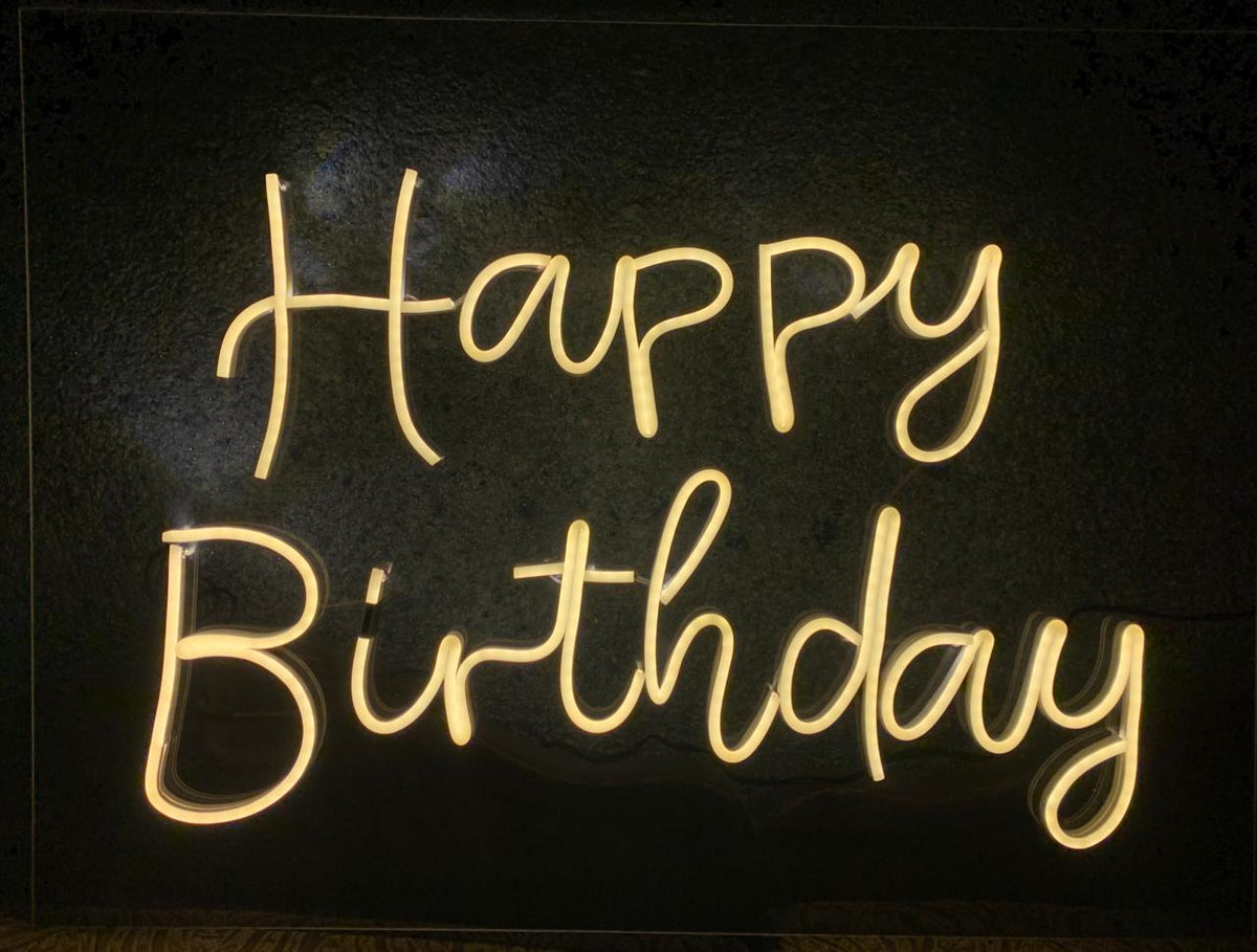 Happy birthday neon sign board