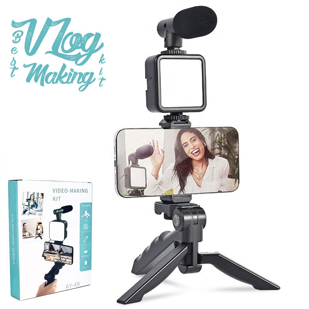 AY-49 5-in-1 vlogging kit with tripod