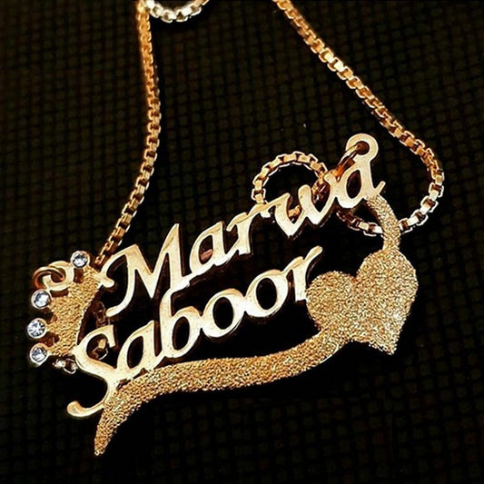 Elegant double name necklace by Creative Sparks