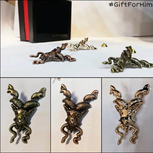 Markhor antique lapel pin and coat pin – photo 2