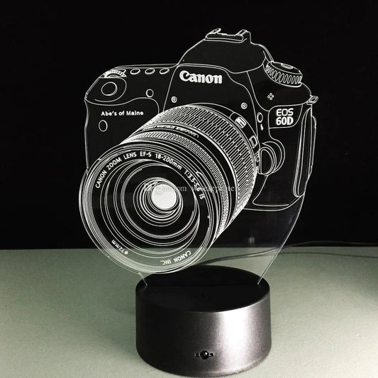 DSLR camera 3D illusion LED night lamp