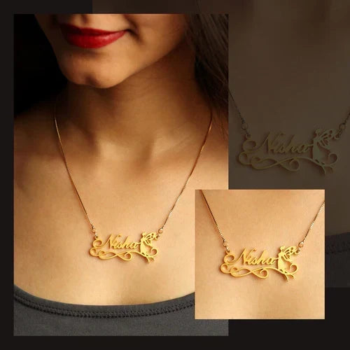 Decorative script name necklace – photo 3