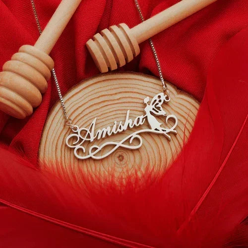 Decorative script name necklace – photo 4
